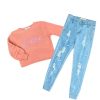 Kids * | Discount Girls Denim Set Girls Jemma Sweater/Jean Set New Arrivals Apricot