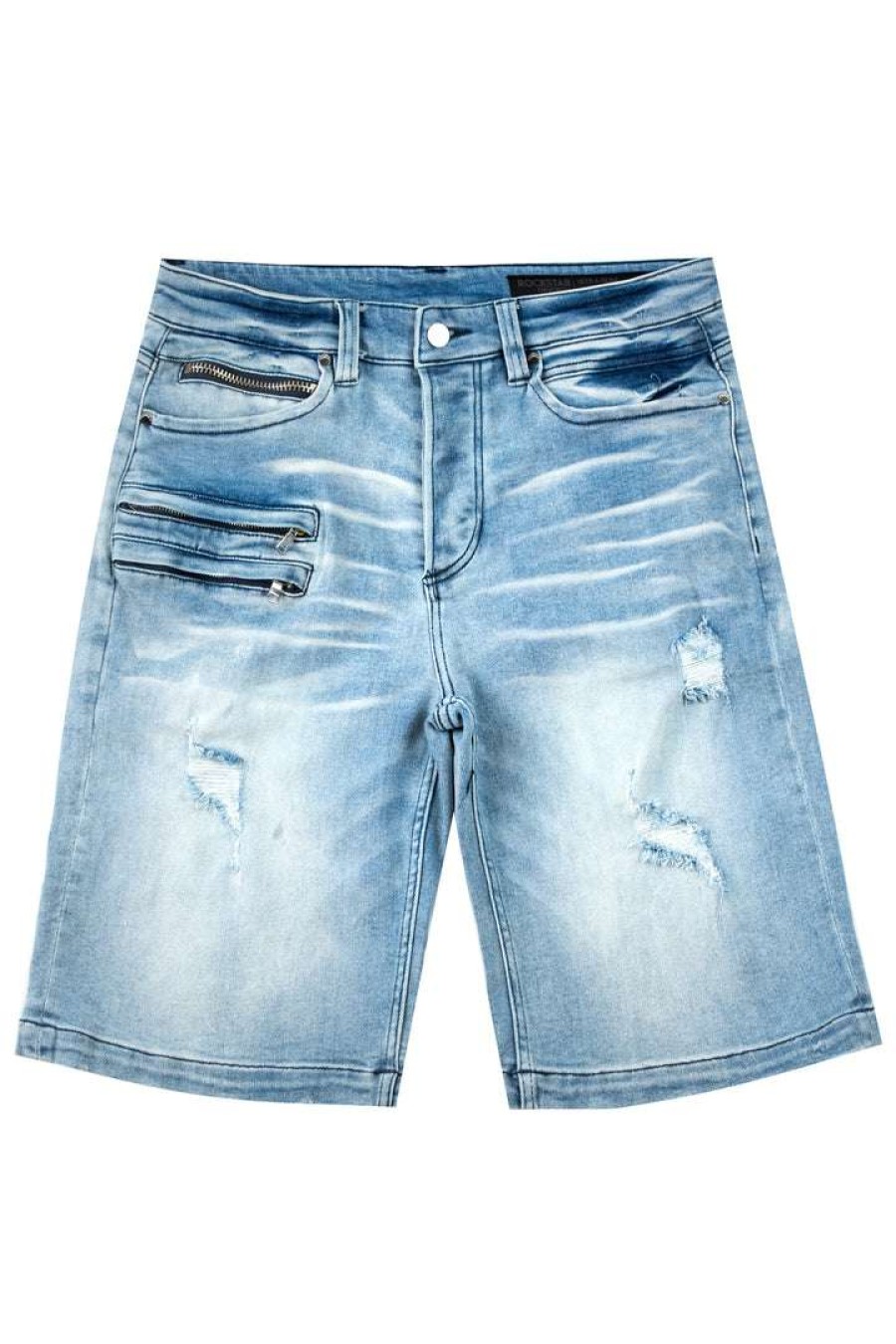 Mens * | Budget Mens Shorts Dag Wash Denim Short Blue