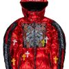 Mens * | Buy Mens Outerwear Jackets & Outerwear Arnav Patchwork Puffer Jacket Red