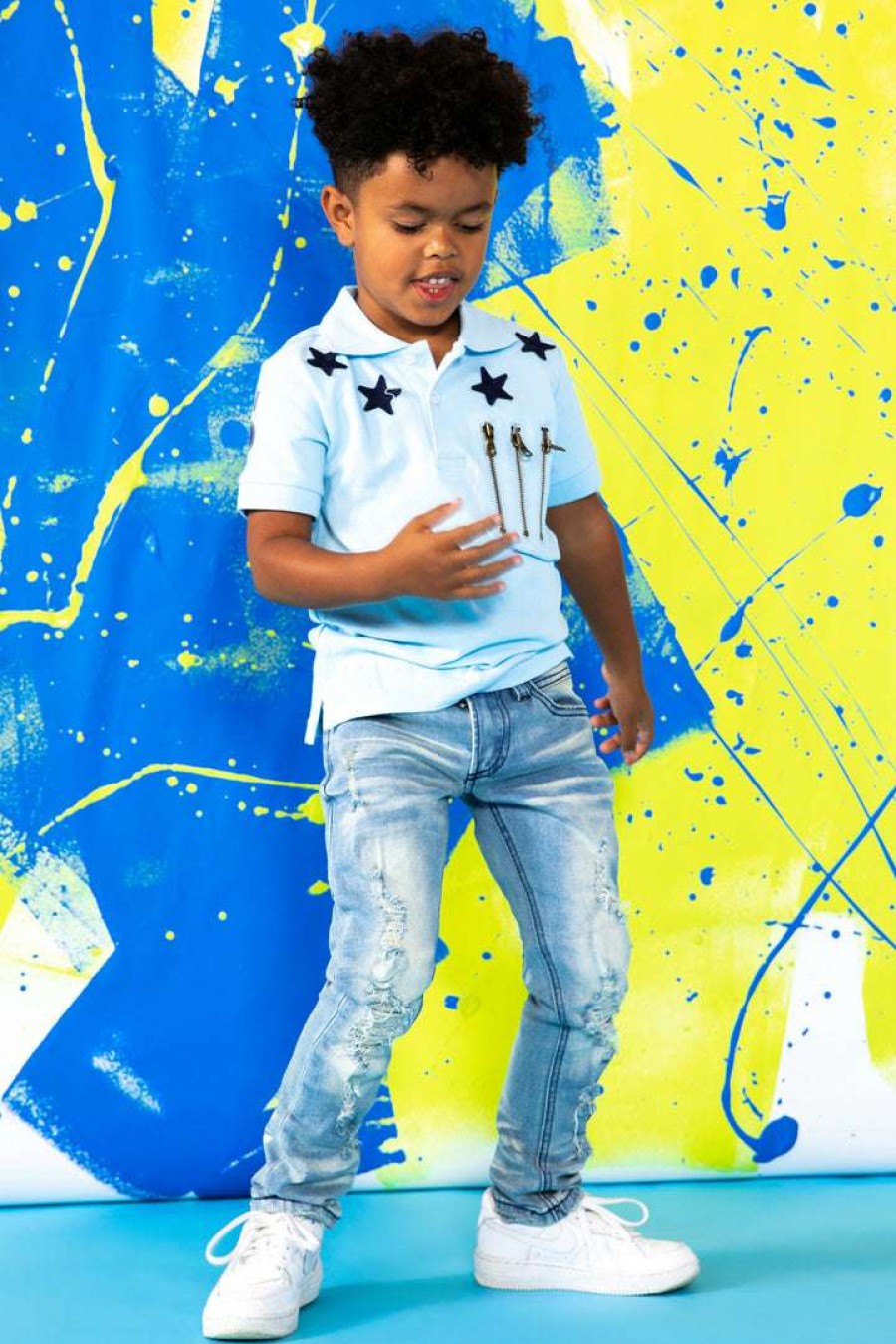 Kids * | Buy Boys Jeans Boys Dag 5 Pocket Jean New Arrivals Light Wash