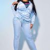 Womens * | Outlet Womens Track Sets Paris Velour Trackset Baby Blue