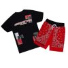 Mens * | Best Deal Mens Short Sets Durk Graphic Short Set Black/Red