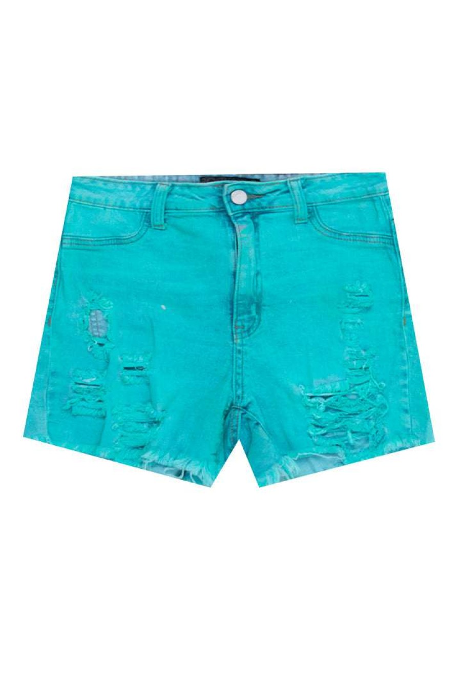 Womens * | Top 10 Womens Shorts Loli Denim Shorts Turquoise