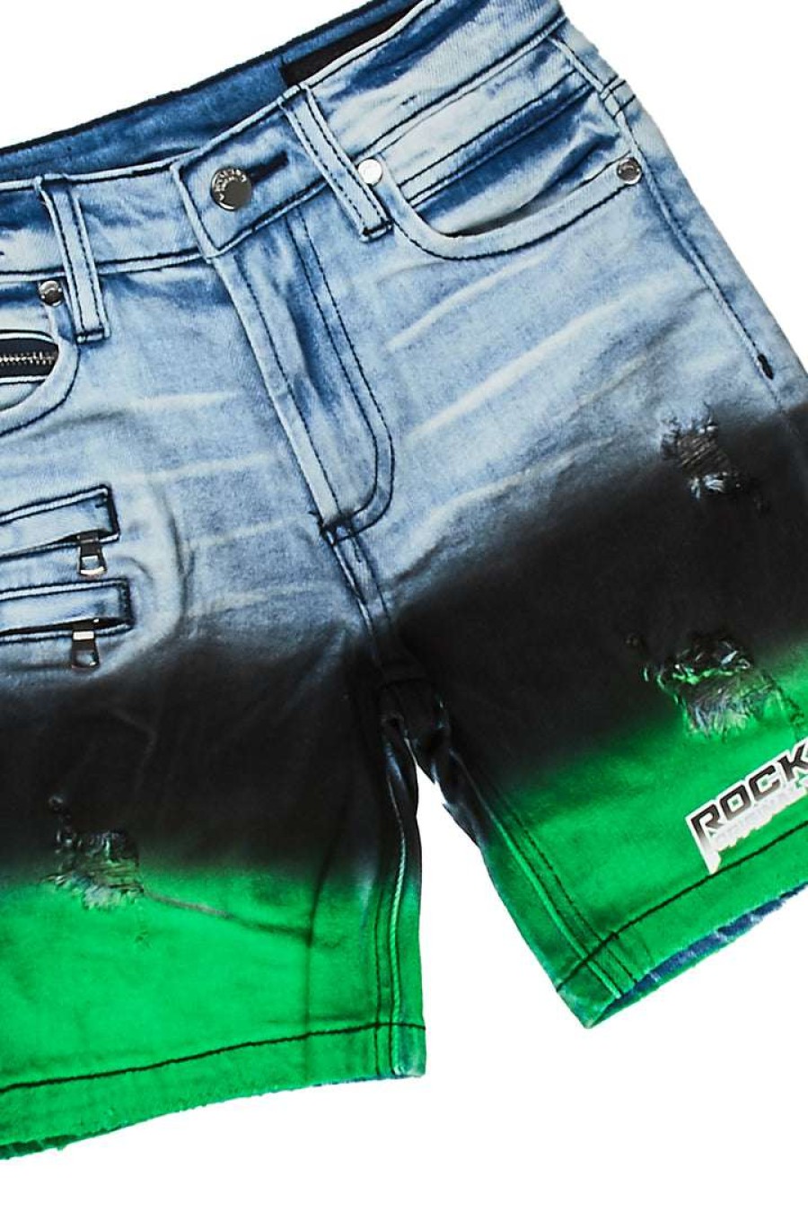 Kids * | Wholesale Boys Denim Sets Boys Oddvar Denim Short Set Green