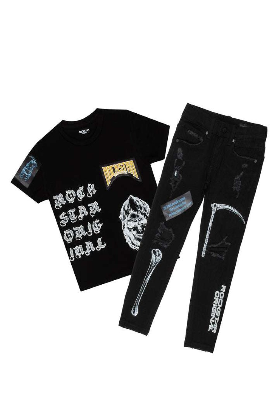 Kids * | Best Sale Boys Denim Sets Boys Nelis T-Shirt/Jean Set Black