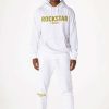 Mens * | Cheap Mens Track Sets Casey Hoodie Fleece Set White