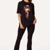 Womens * | Best Sale Womens Tees Best Seller Tupac 4Ever Oversized Tee Black