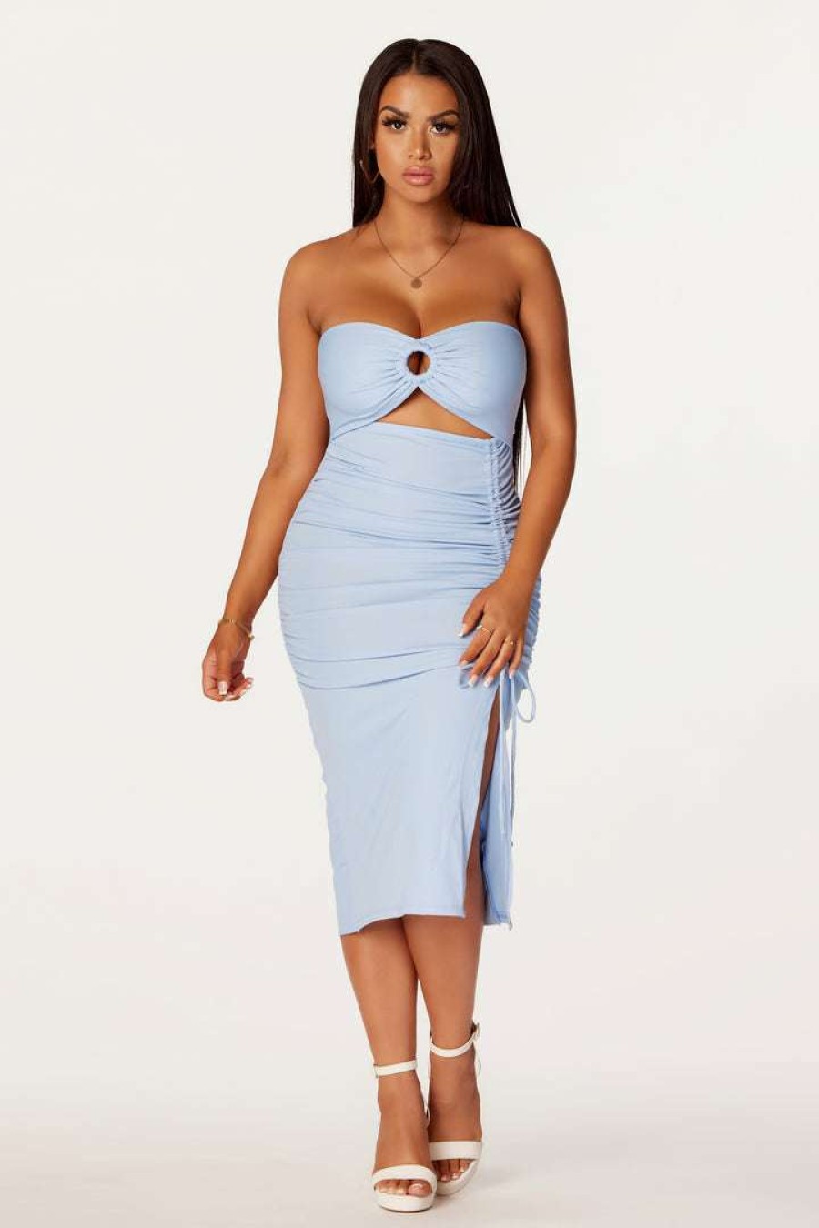 Womens * | Hot Sale Womens Dresses Best Seller Tamara Midi Dress Blue