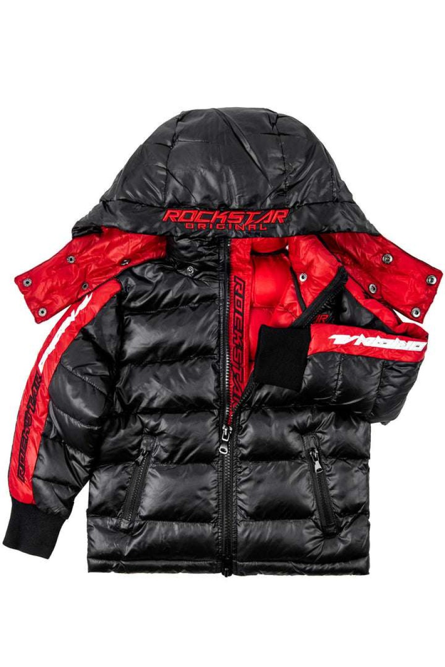 Kids * | Wholesale Boys Outerwear New Arrivals Kids Alasia Puffer Jacket Black