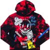 Mens * | Brand New Mens Hoodies & Sweatshirts Tops Snoh Tie Dye Graphic Printed Hoodie Black