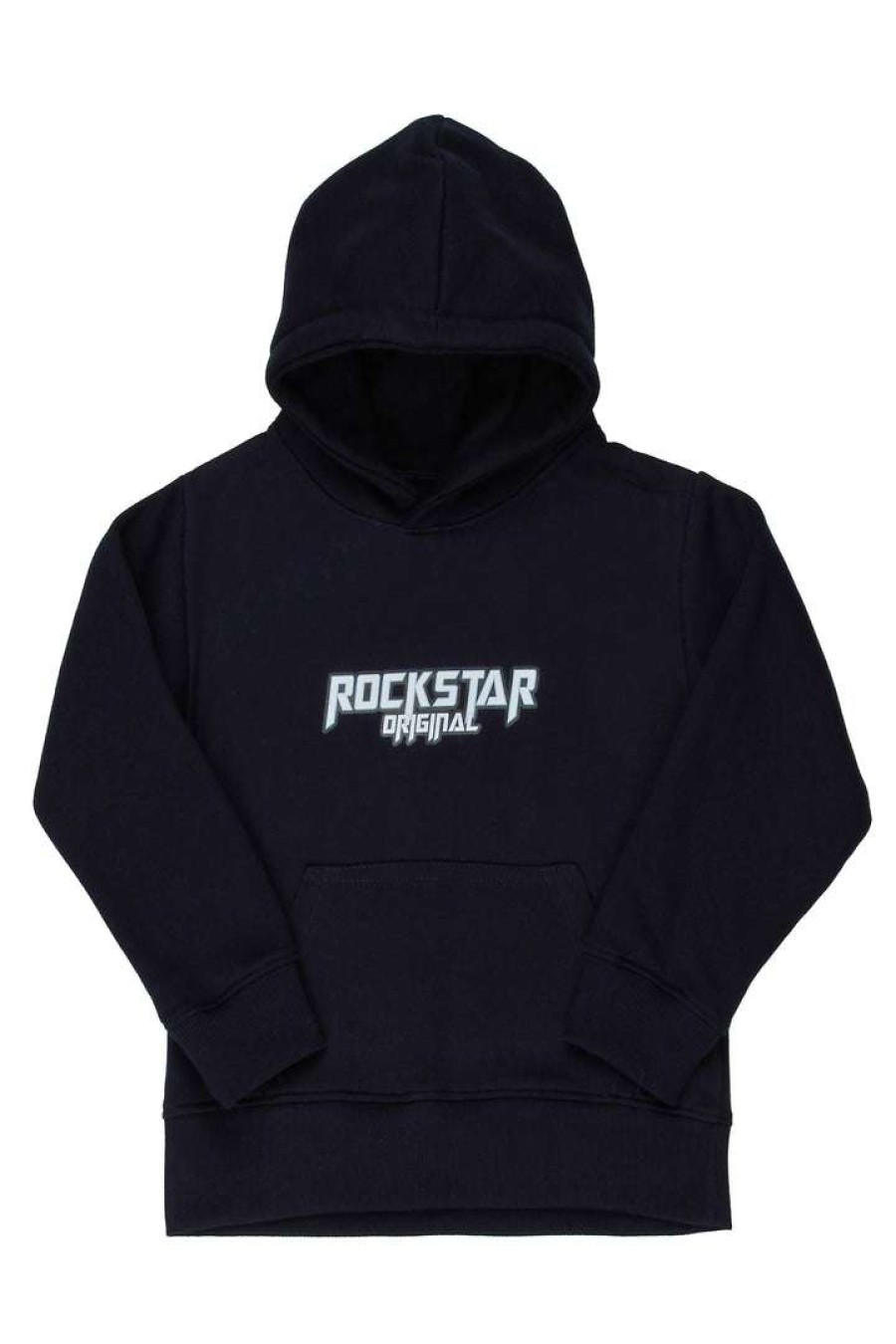 Kids * | Promo Boys Hoodies & Sweatshirts New Arrivals Boys Rockstar Graphic Hoodie Navy