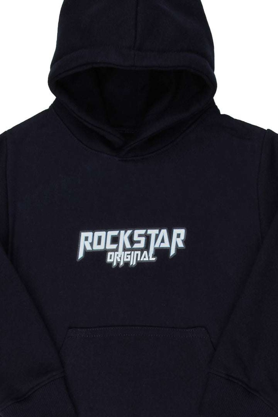 Kids * | Promo Boys Hoodies & Sweatshirts New Arrivals Boys Rockstar Graphic Hoodie Navy