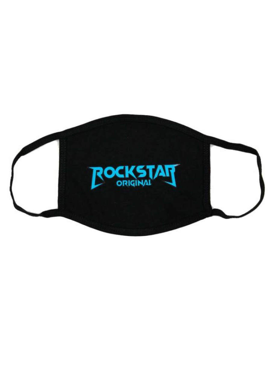 Mens * | Top 10 Mens Accessories Rockstar Logo Face Mask ( ) Blue