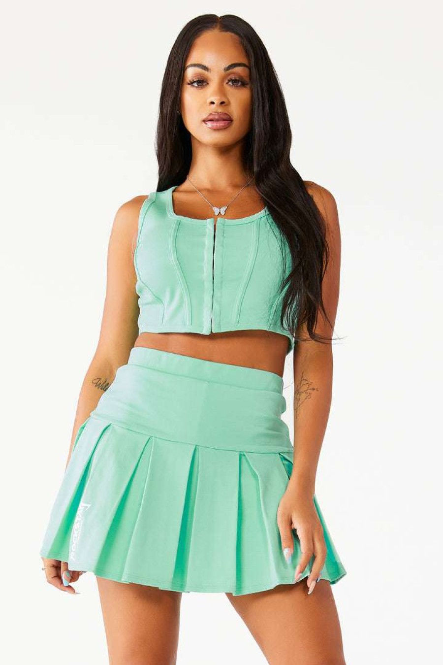 Womens * | Wholesale Womens Dresses Katia Corset Skirt Set Best Seller Mint