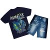 Mens * | Best Reviews Of Mens Short Sets Ilago T-Shirt/Denim Short Set Navy