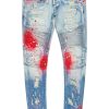 Mens * | Hot Sale Mens Jeans Demna Painter Jean Denim Blue/Red