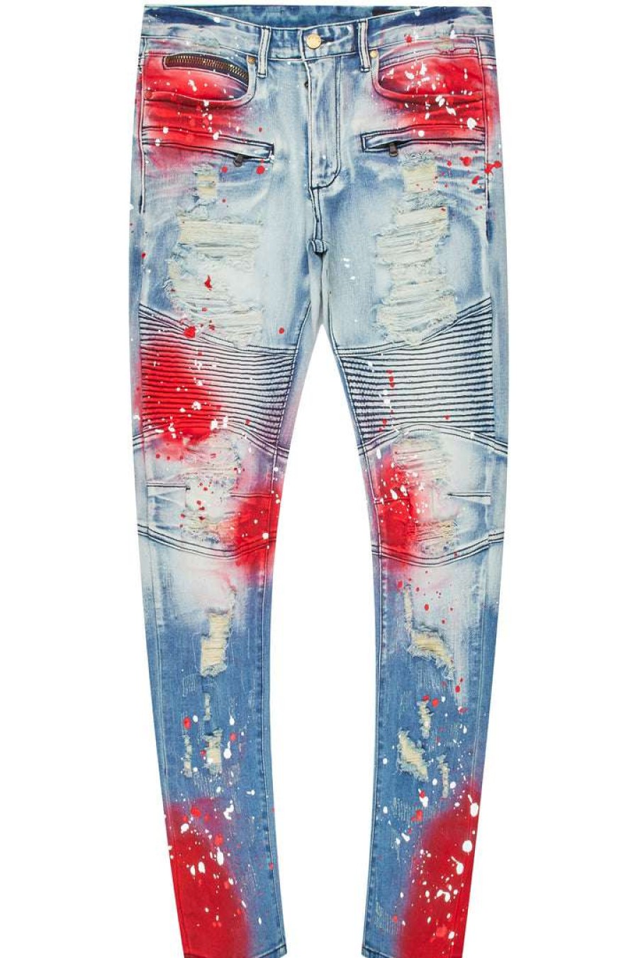 Mens * | Hot Sale Mens Jeans Demna Painter Jean Denim Blue/Red