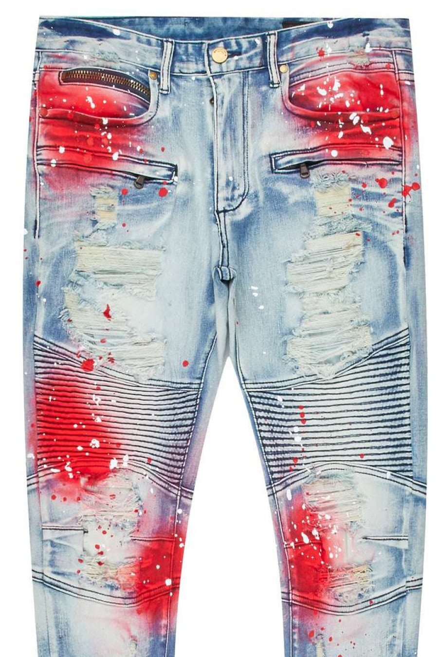 Mens * | Hot Sale Mens Jeans Demna Painter Jean Denim Blue/Red