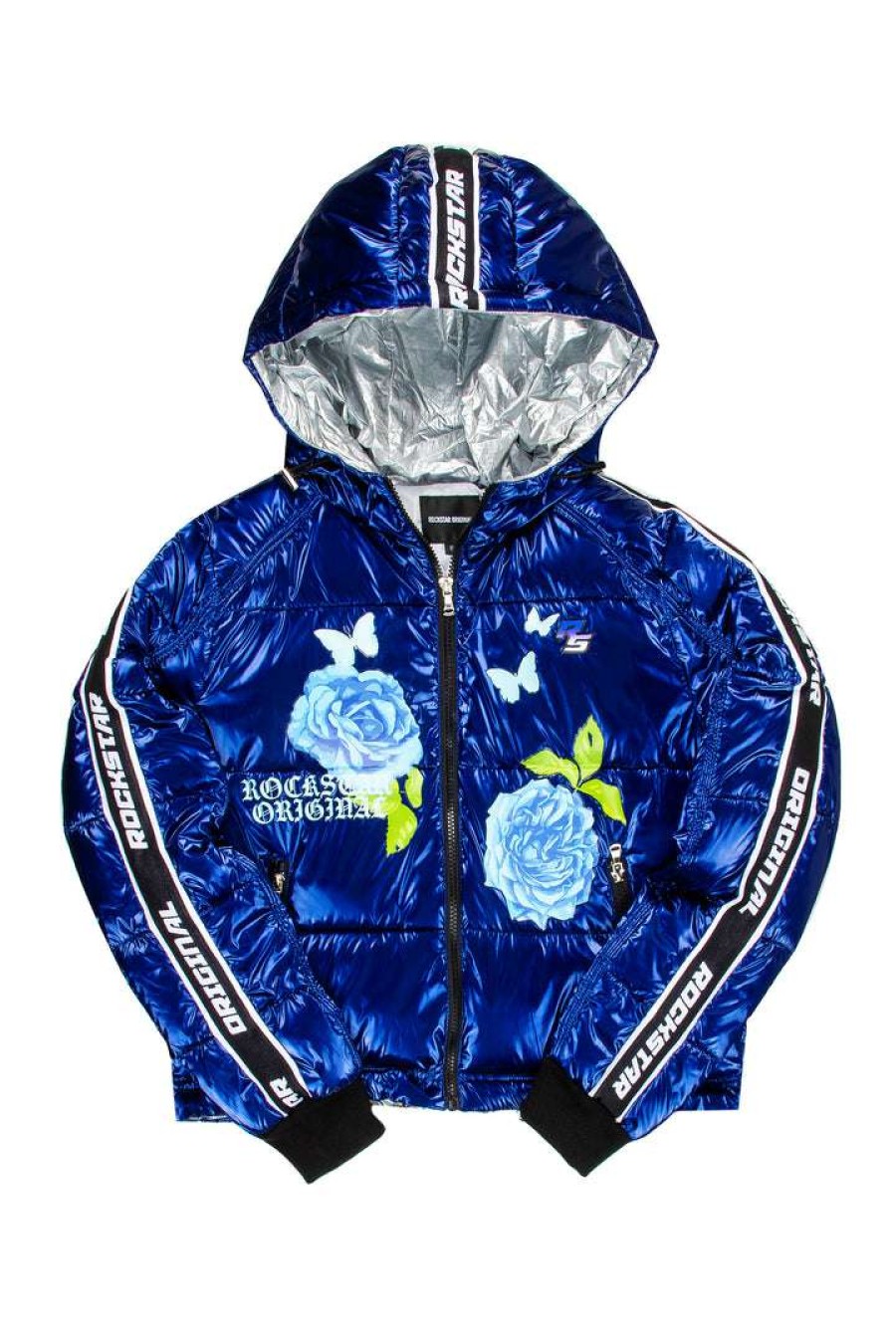 Womens * | New Womens Outerwear Flora Puffer Jacket Blue