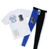 Mens * | Hot Sale Mens Track Sets Drax T-Shirt/Track Pant Set White/Blue