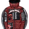 Mens * | Promo Mens Outerwear Bishop Graphic Puffer Jacket Jackets & Outerwear Red/Black