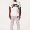 Mens * | Cheapest Mens Track Sets Hess T-Shirt/Flare Pant Set White