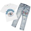 Kids * | New Boys Denim Sets Boys Finnlee T-Shirt/Jean Set White