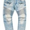 Kids * | Flash Sale Boys Jeans Boys Dag Biker Jean Light Wash