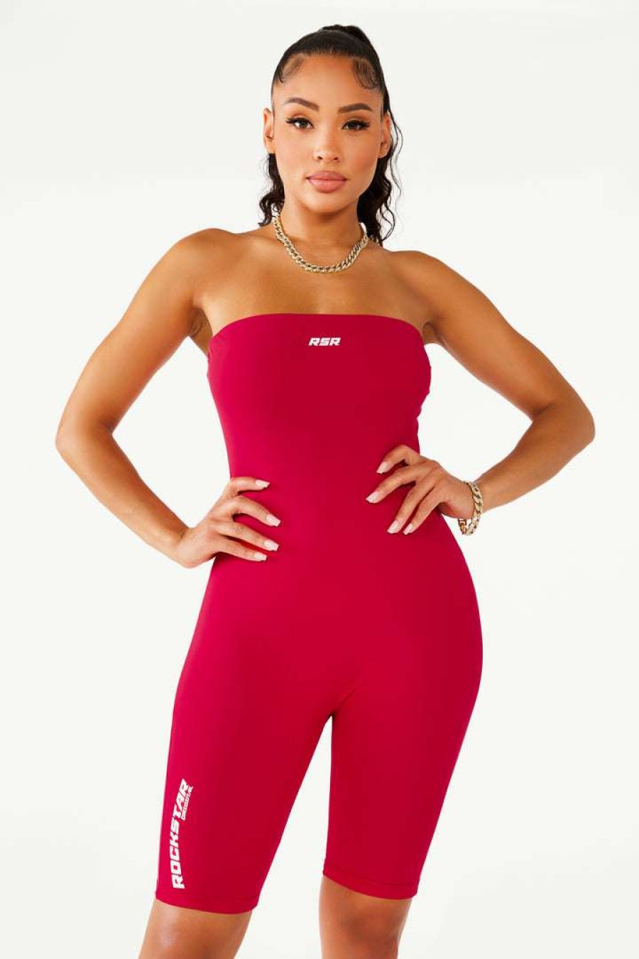 Womens * | Flash Sale Womens Rompers & Jumpsuits Queenie Romper Red