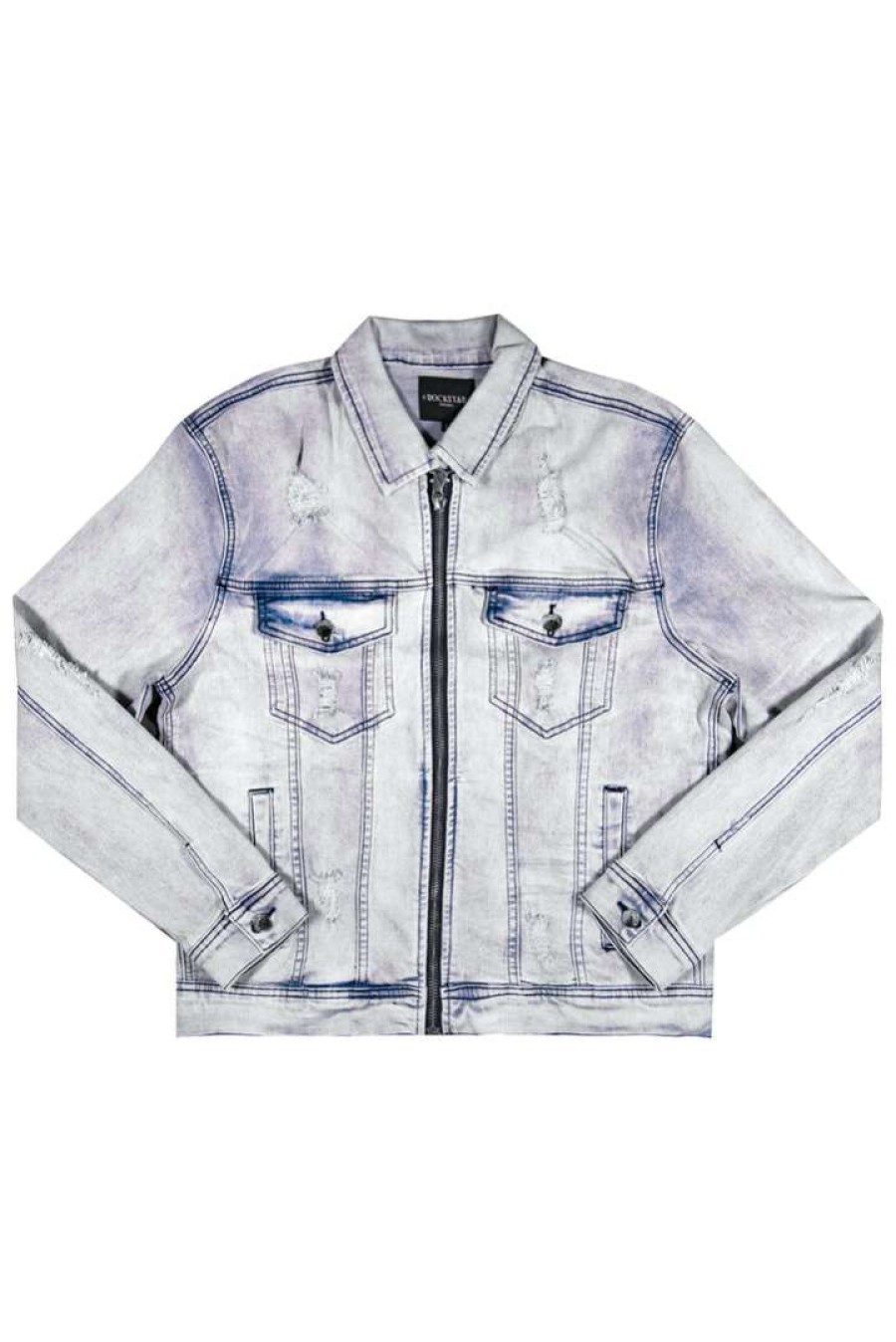 Mens * | Best Reviews Of Mens Denim Jackets Gege Denim Jacket- Lt Wash Light Wash