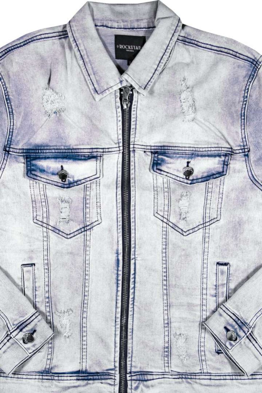 Mens * | Best Reviews Of Mens Denim Jackets Gege Denim Jacket- Lt Wash Light Wash