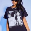 Womens * | Coupon Womens Tees Best Seller Trust Nobody Oversized Tee Black