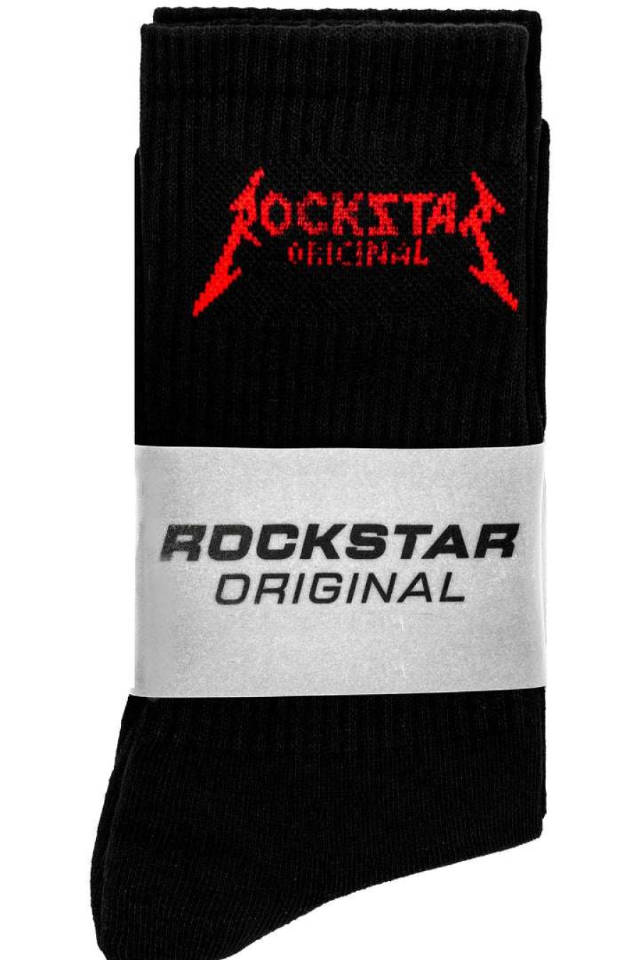 Kids * | Deals Boys Accessories Youth Rockband Logo Socks-Blk New Arrivals Black