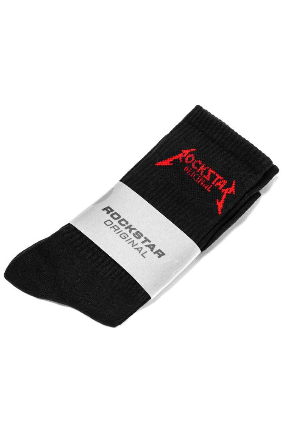 Kids * | Deals Boys Accessories Youth Rockband Logo Socks-Blk New Arrivals Black