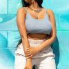 Womens * | Discount Womens Tops Best Seller Hottie Ribbed Tank Blue