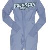 Womens * | Best Sale Womens Rompers & Jumpsuits Best Seller Dixie Mesh Romper Blue Chambray