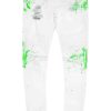 Mens * | Best Sale Mens Jeans Kodak Jean Denim White/Green