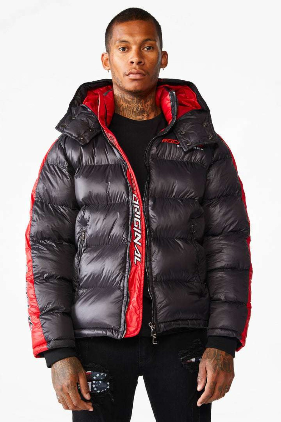 Mens * | Coupon Mens Outerwear Alasia Puffer Jacket Jackets & Outerwear Black