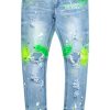 Mens * | New Mens Jeans Sable Printed Jean Yellow