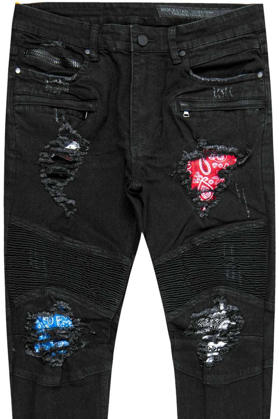 Mens * | Discount Mens Jeans Milli Bandana Jean Black