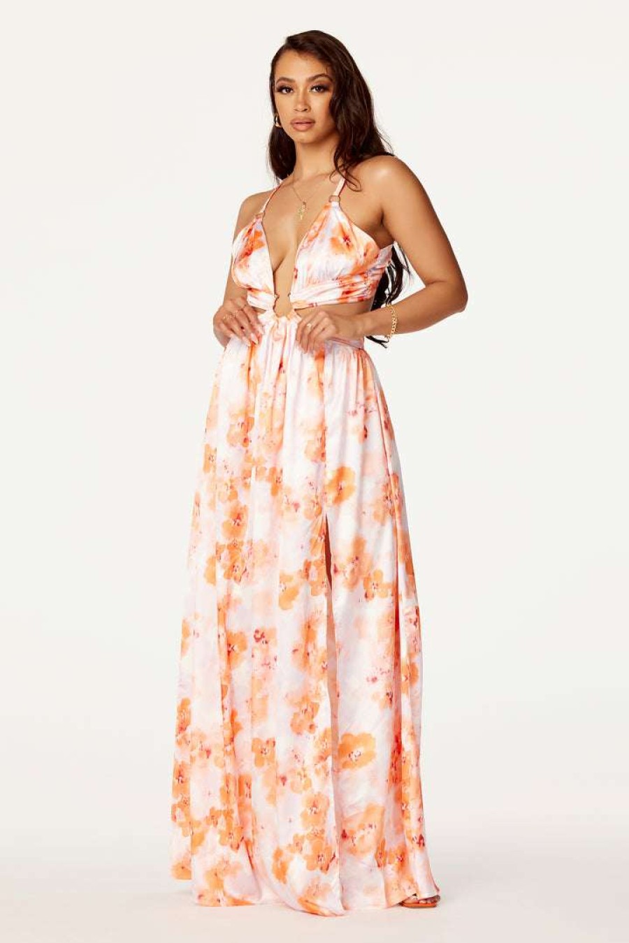 Womens * | Cheap Womens Dresses Best Seller Vanessa Maxi Dress Peach