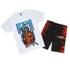 Mens * | Hot Sale Mens Short Sets Track Sets Murati T-Shirt/Denim Short Set White