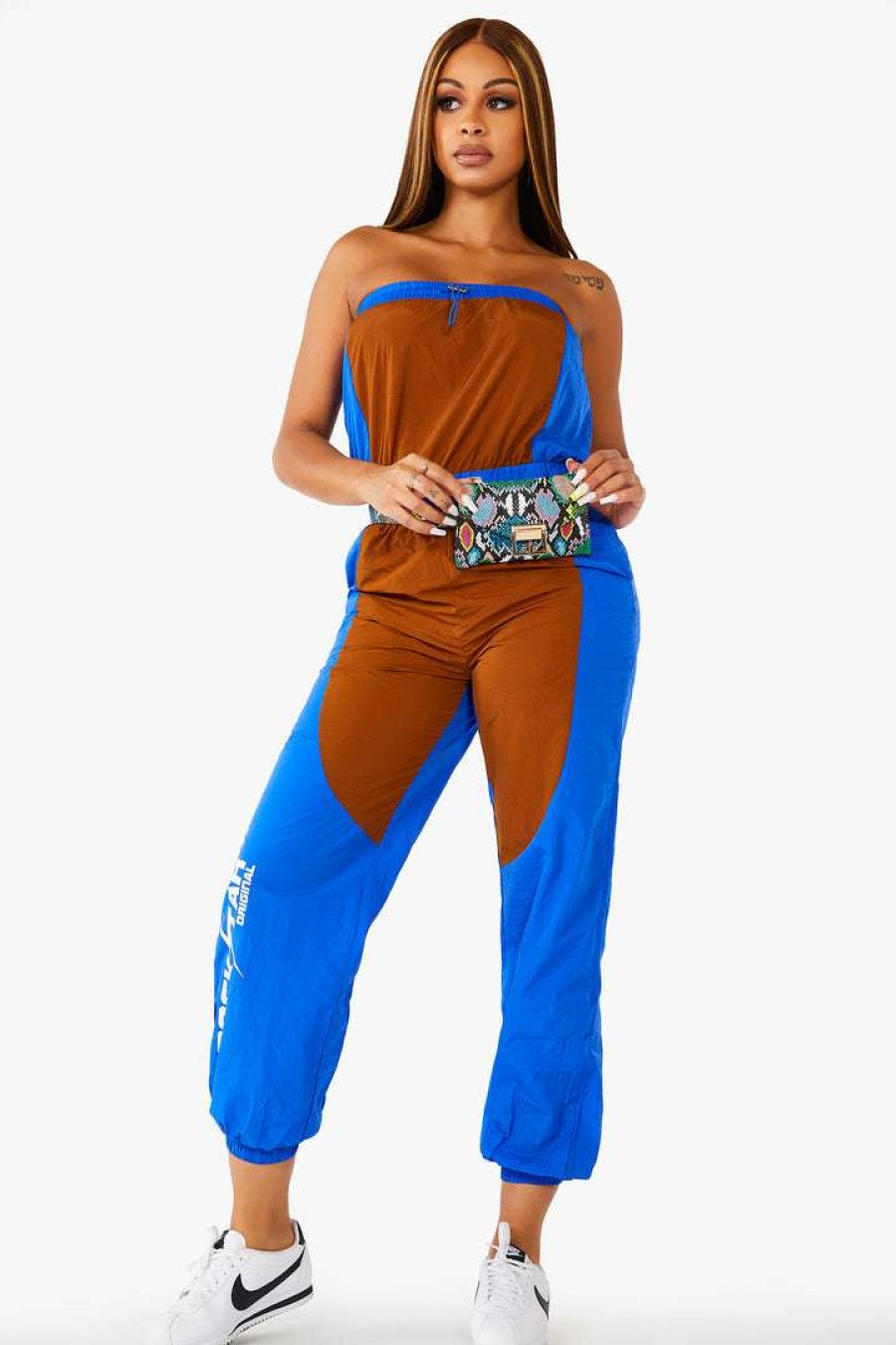 Womens * | Best Sale Womens Rompers & Jumpsuits Best Seller Drew Jumpsuit Blue