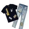 Kids * | Hot Sale Boys Denim Sets New Arrivals Boys Kees T-Shirt/Jean Set Navy