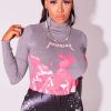 Womens * | Flash Sale Womens Hoodies & Sweatshirts Best Seller Millie Turtleneck Heather Grey