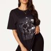 Womens * | Best Reviews Of Womens Tees Rider Dye Oversized Tee Black