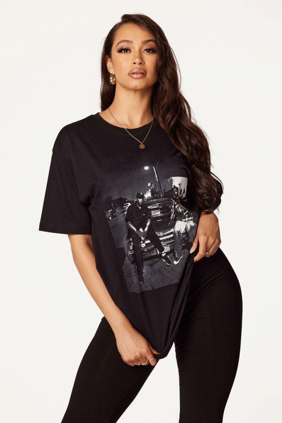 Womens * | Best Reviews Of Womens Tees Rider Dye Oversized Tee Black