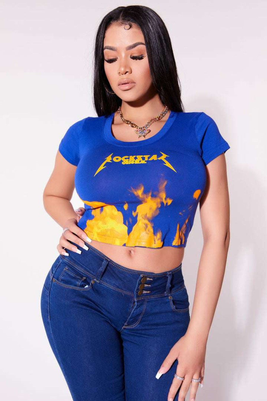 Womens * | Cheapest Womens Tees Millie Tee Royal Blue