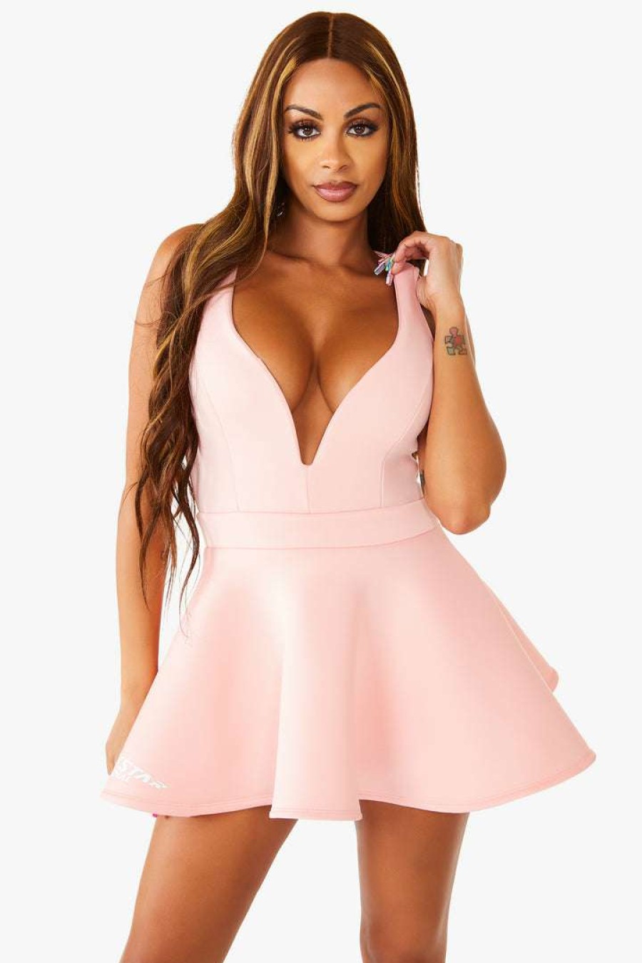 Womens * | Cheapest Womens Dresses Robin Dress Best Seller Blush