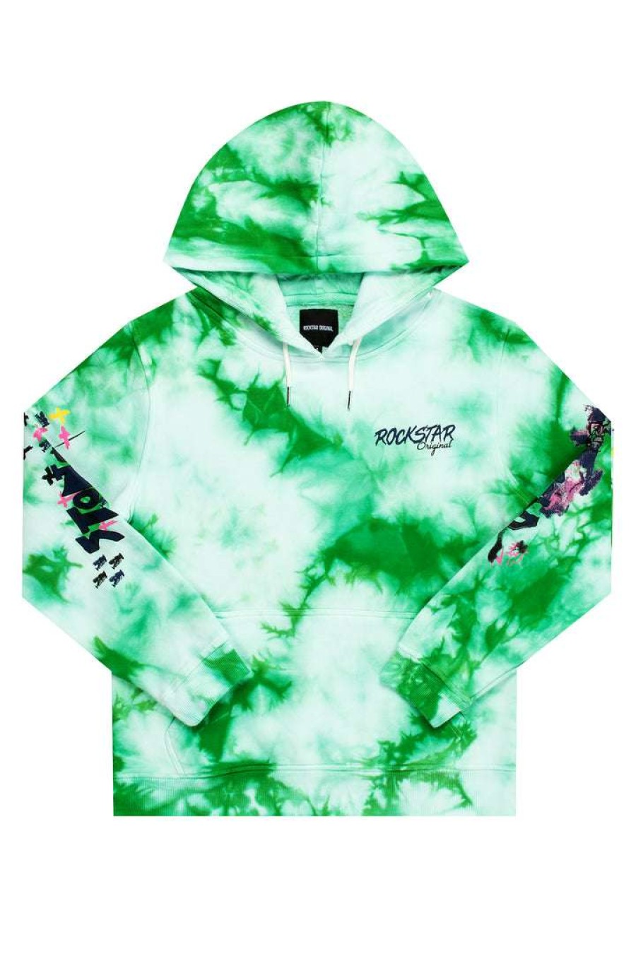 Mens * | Budget Mens Hoodies & Sweatshirts Tops Zayden Tie Dye Hoodie Green